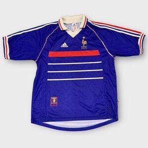 Vintage 1998 France Adidas Soccer Jersey